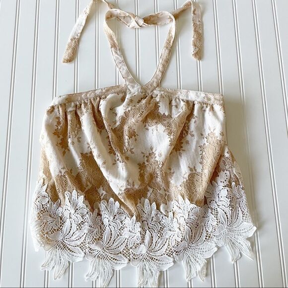 Fab’rik Boho Halter Lace Detailed Top - Size S - Picture 1 of 6